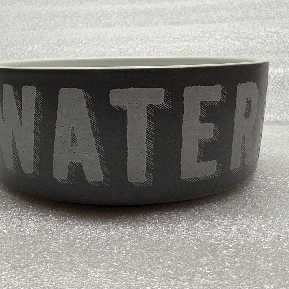 Gray Ceramic Water Bowl